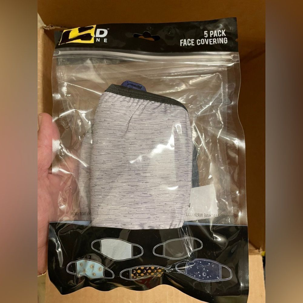5 pack face covering masks facemasks